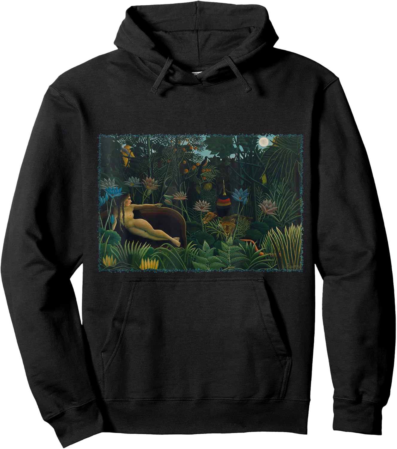 The Dream by Henri Rousseau, Vintage Jungle Art Hoodie - Hoodie | Black