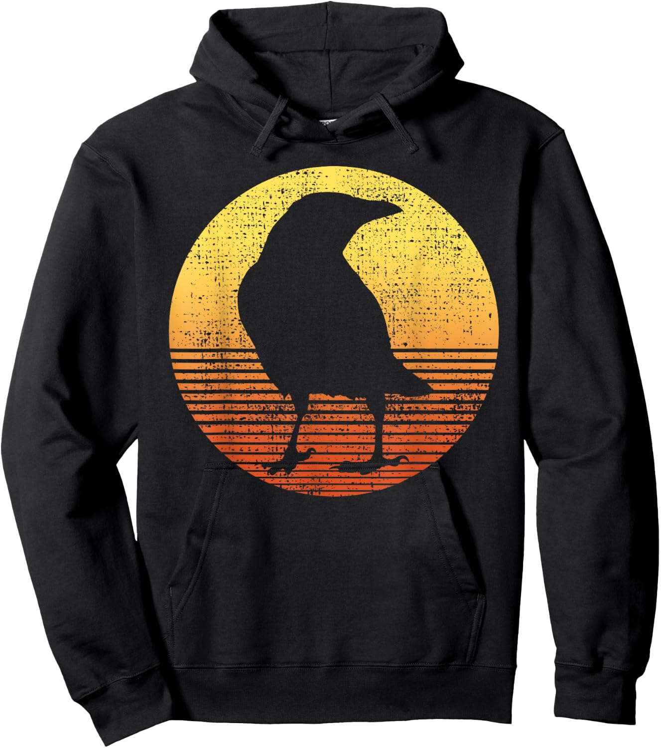 Crow Bird Lover Raven Vintage Hoodie - Hoodie | Black