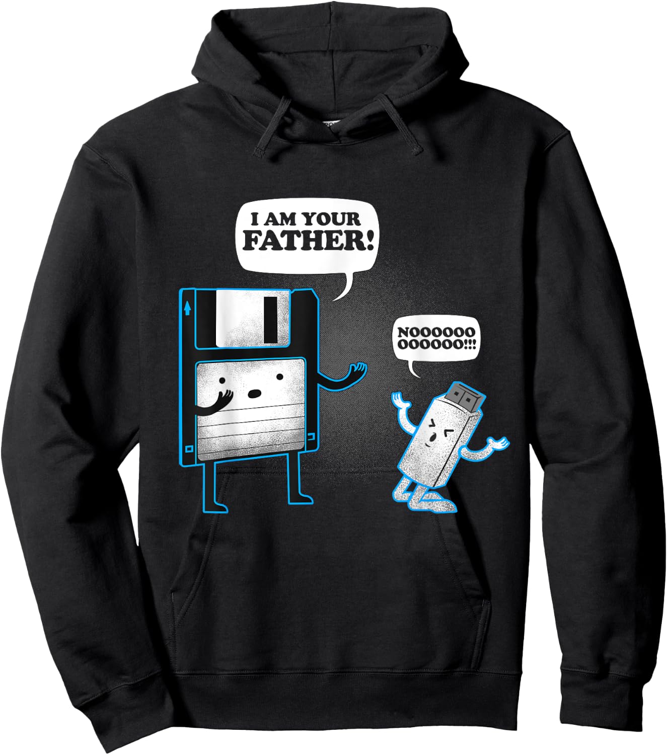 "I am your father" Floppy Disk & USB funny shirt Hoodie - Hoodie | Black