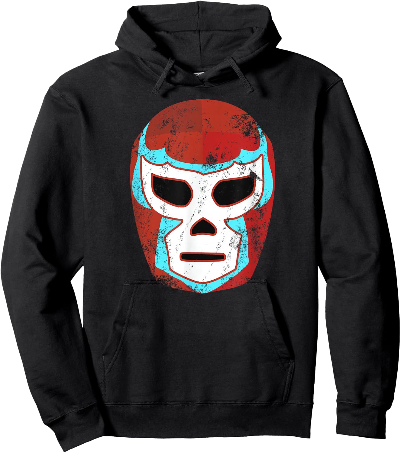 Wrestling Lucha Libre Luchador Mask Retro Throwback Hoodie - Hoodie | Black
