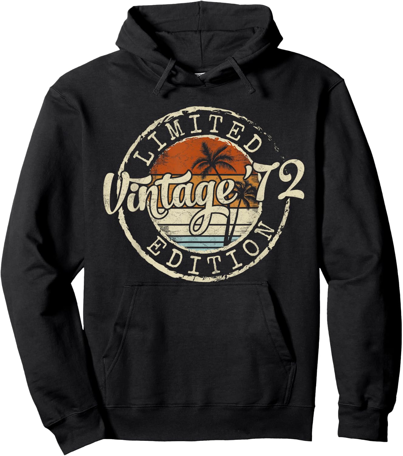 Vintage 1972 53rd Birthday Gifts Women 53 Year Old Hoodie - Hoodie | Black