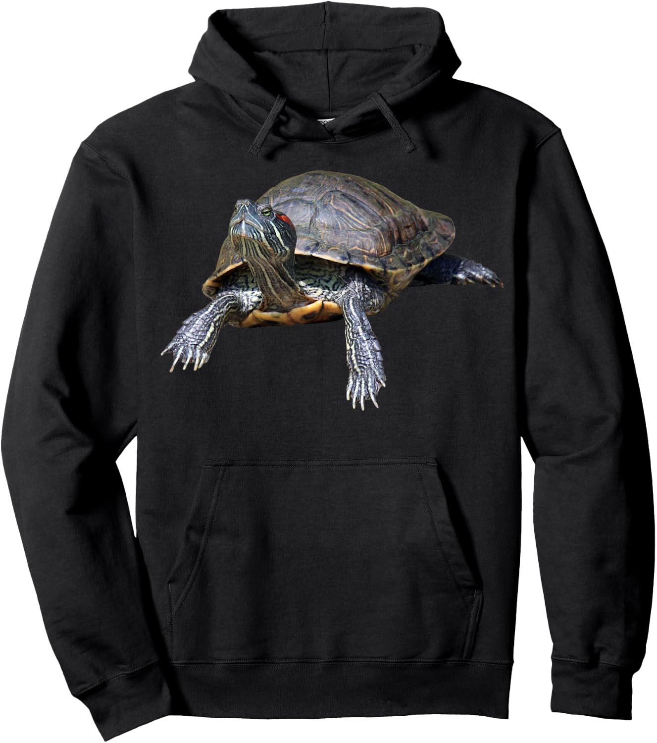 Red-Eared Slider Turtle Hoodie - Hoodie | Black