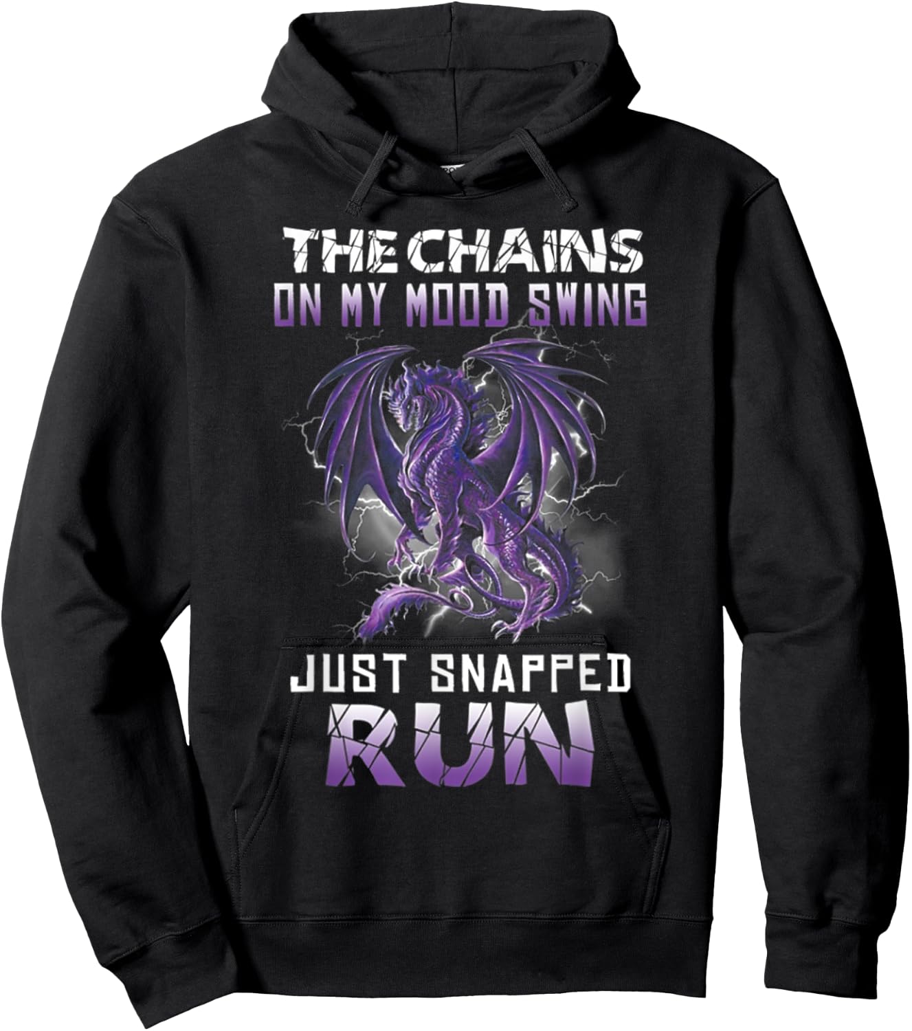 The chains on my mood swing just snapped run Hoodie - Hoodie | Black