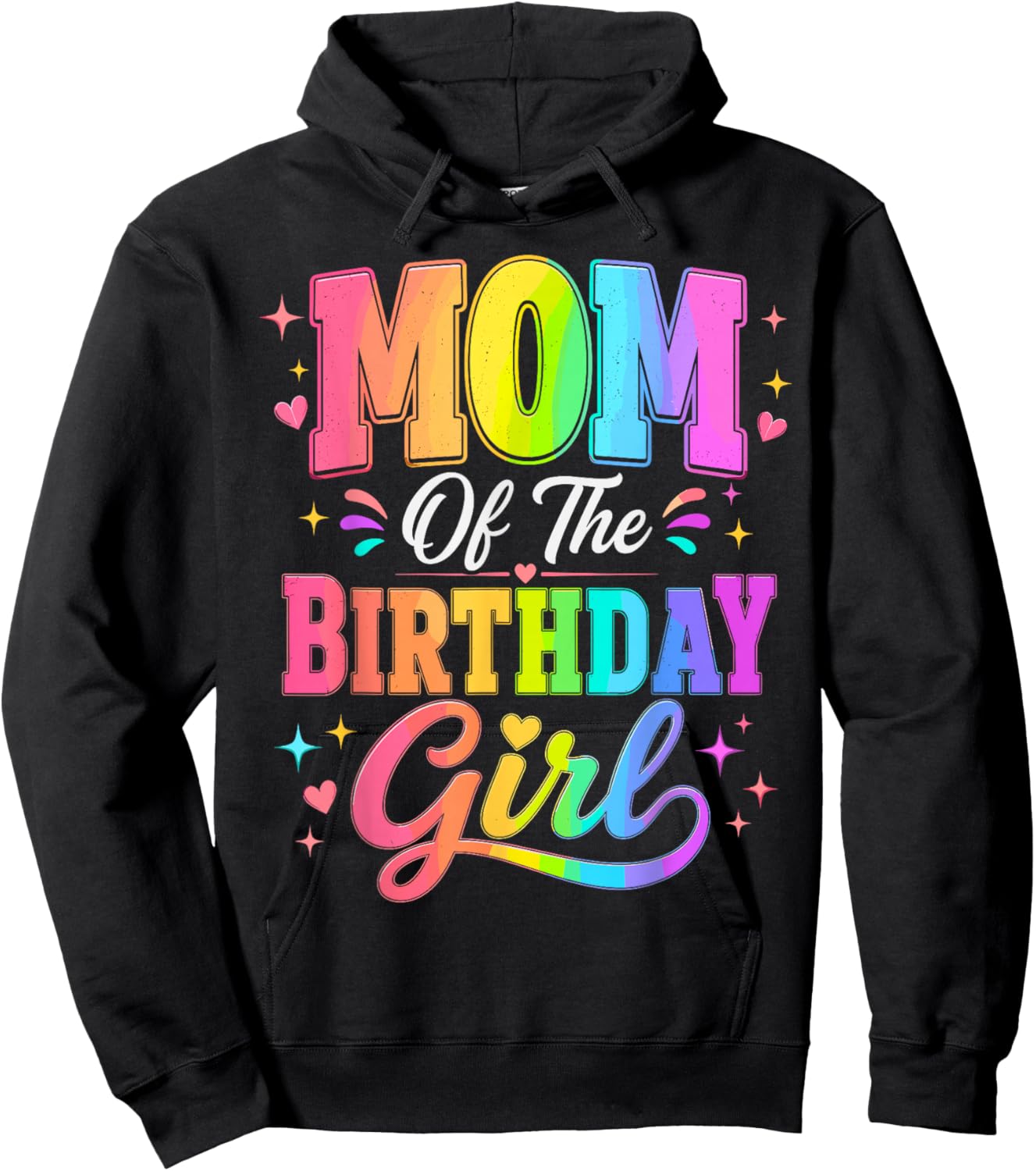 Mom of The Birthday Girl Matching Family Party Hoodie - Hoodie | Black