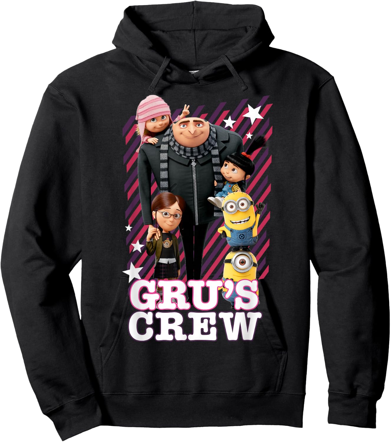 Despicable Me Minions Grus Whole Crew Graphic Hoodie - Hoodie | Black