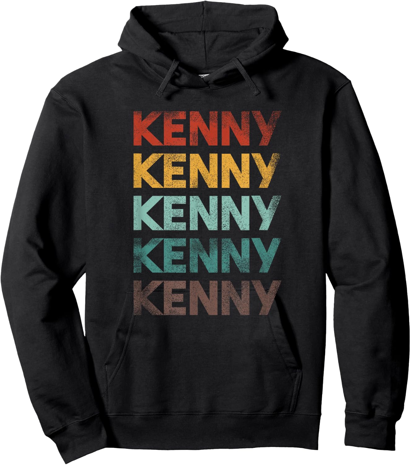First Name Kenny Vintage 80s Style Hoodie - Hoodie | Black
