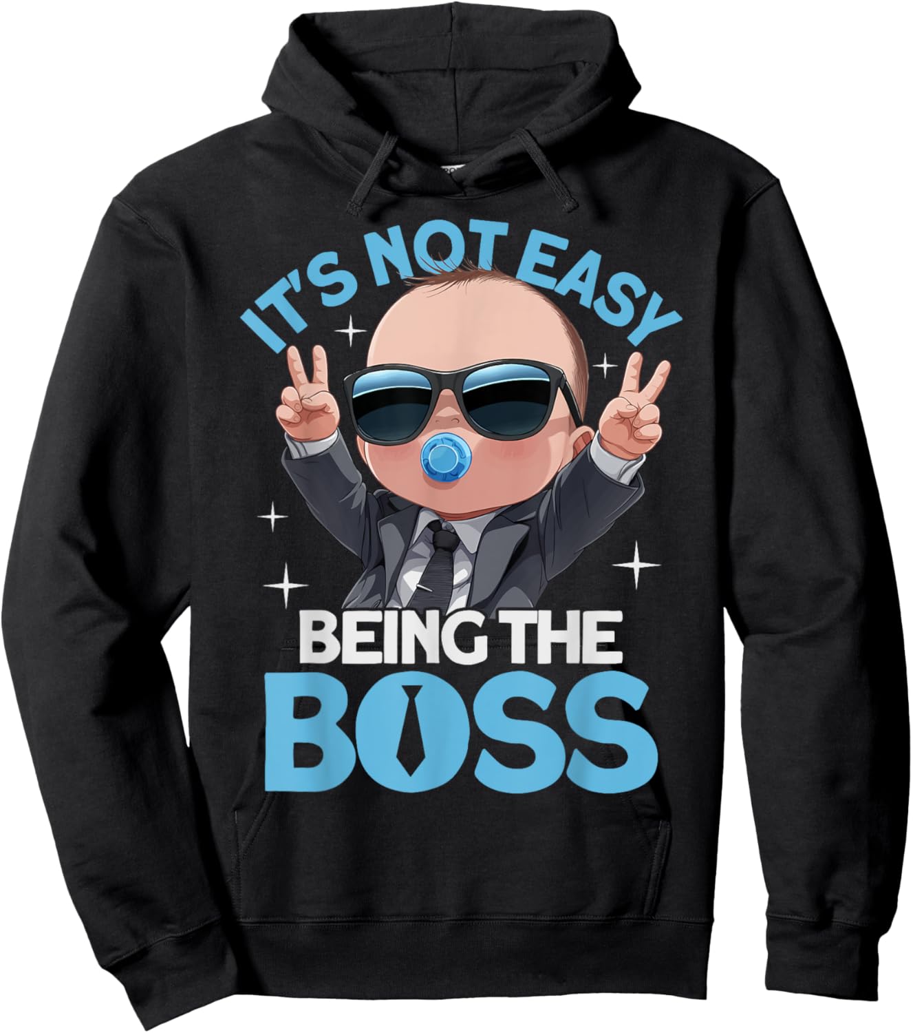 Baby Boss "It's Not Easy Being The Boss" Like A Boss Kids Hoodie - Hoodie | Black