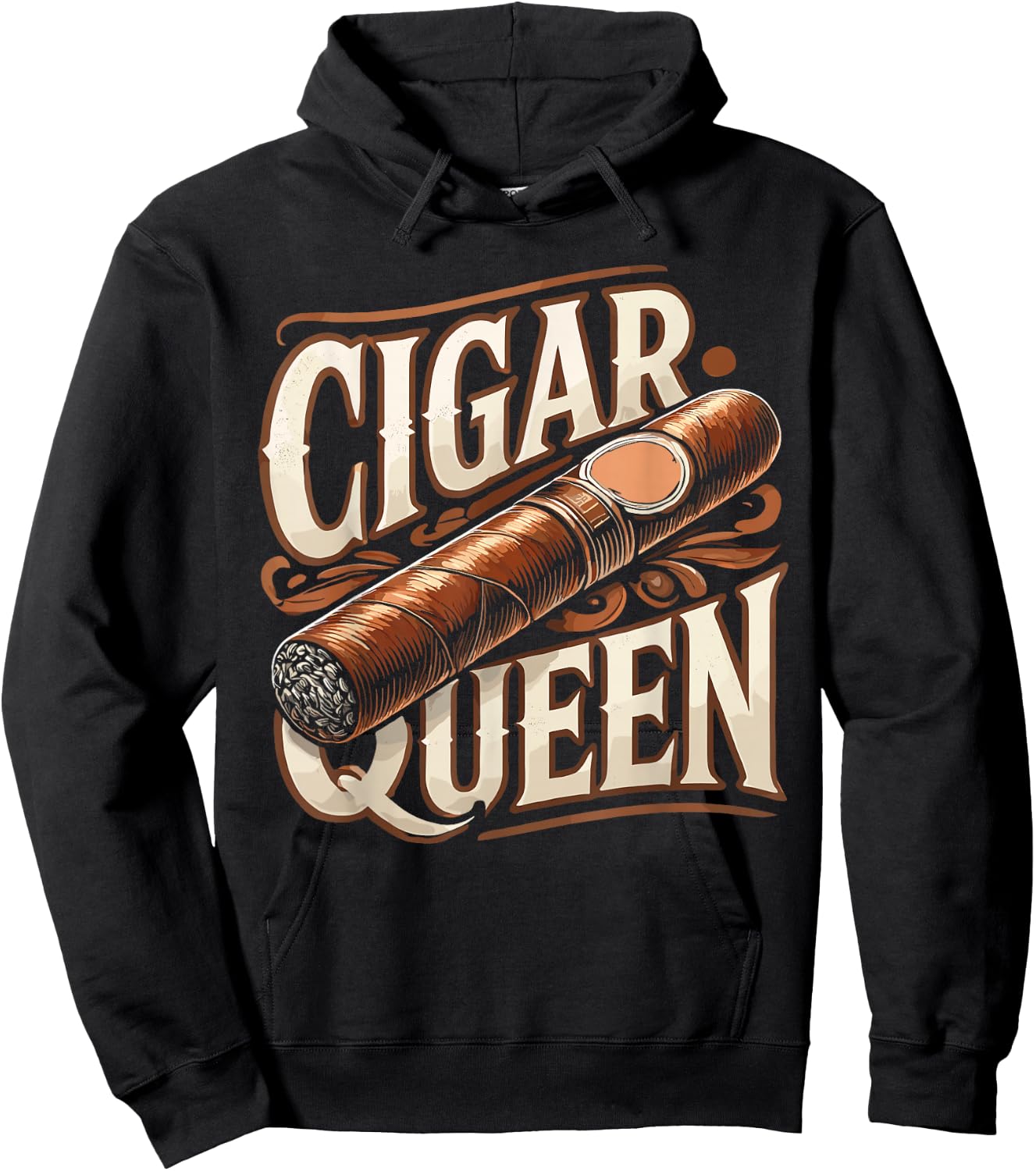Smoke Smoking Cigar Queen Hoodie - Hoodie | Black