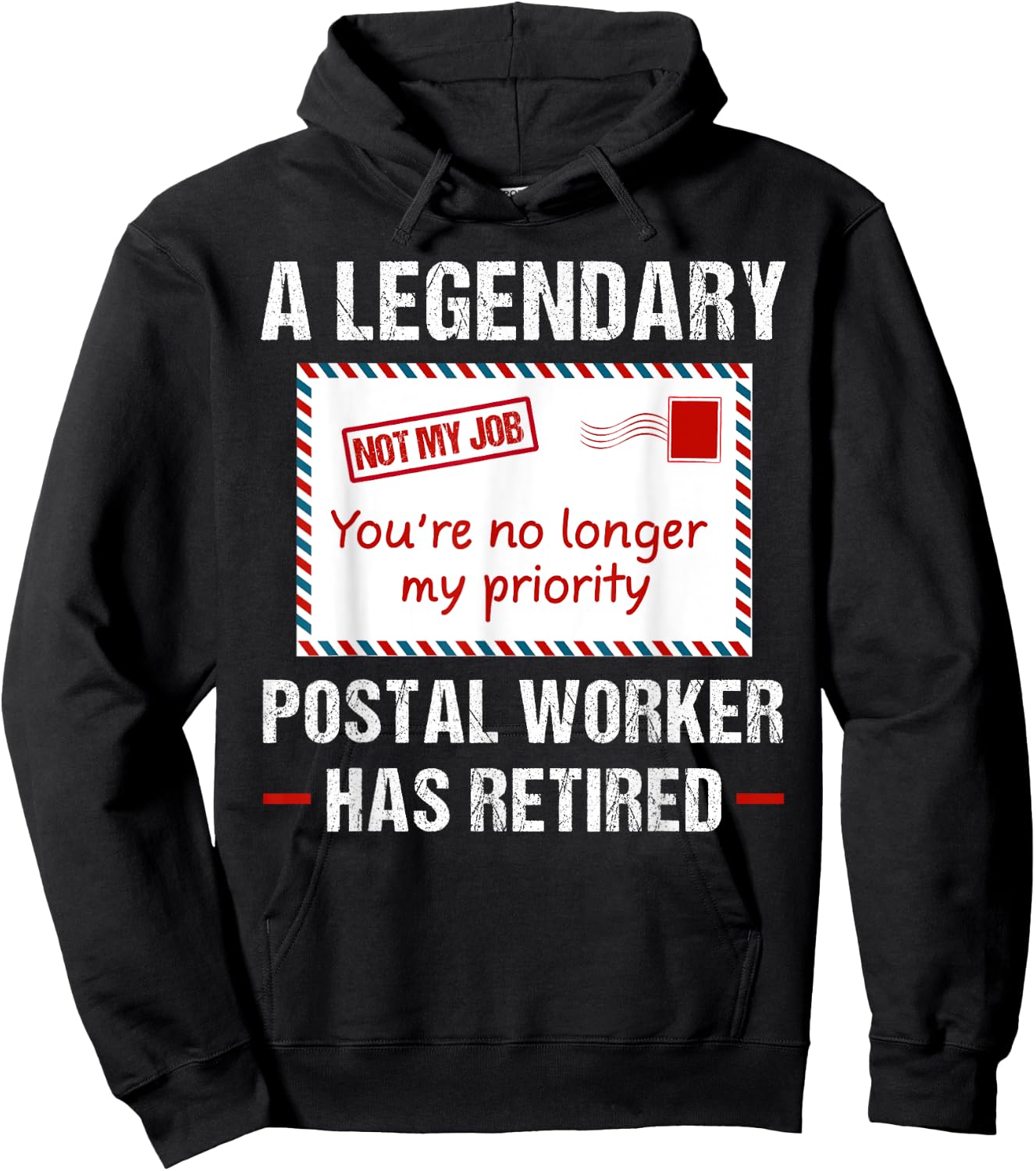 Postal Worker Retired 2023 Postman Retirement Mail Carrier Hoodie - Hoodie | Black