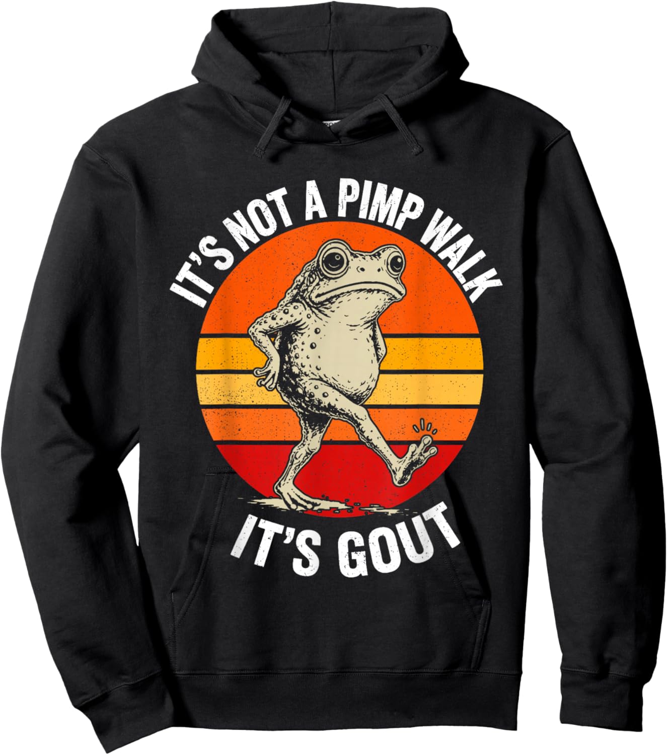 It's Not A Pimp Walk It's Gout Funny Old Man Medical Humor Hoodie - Hoodie | Black