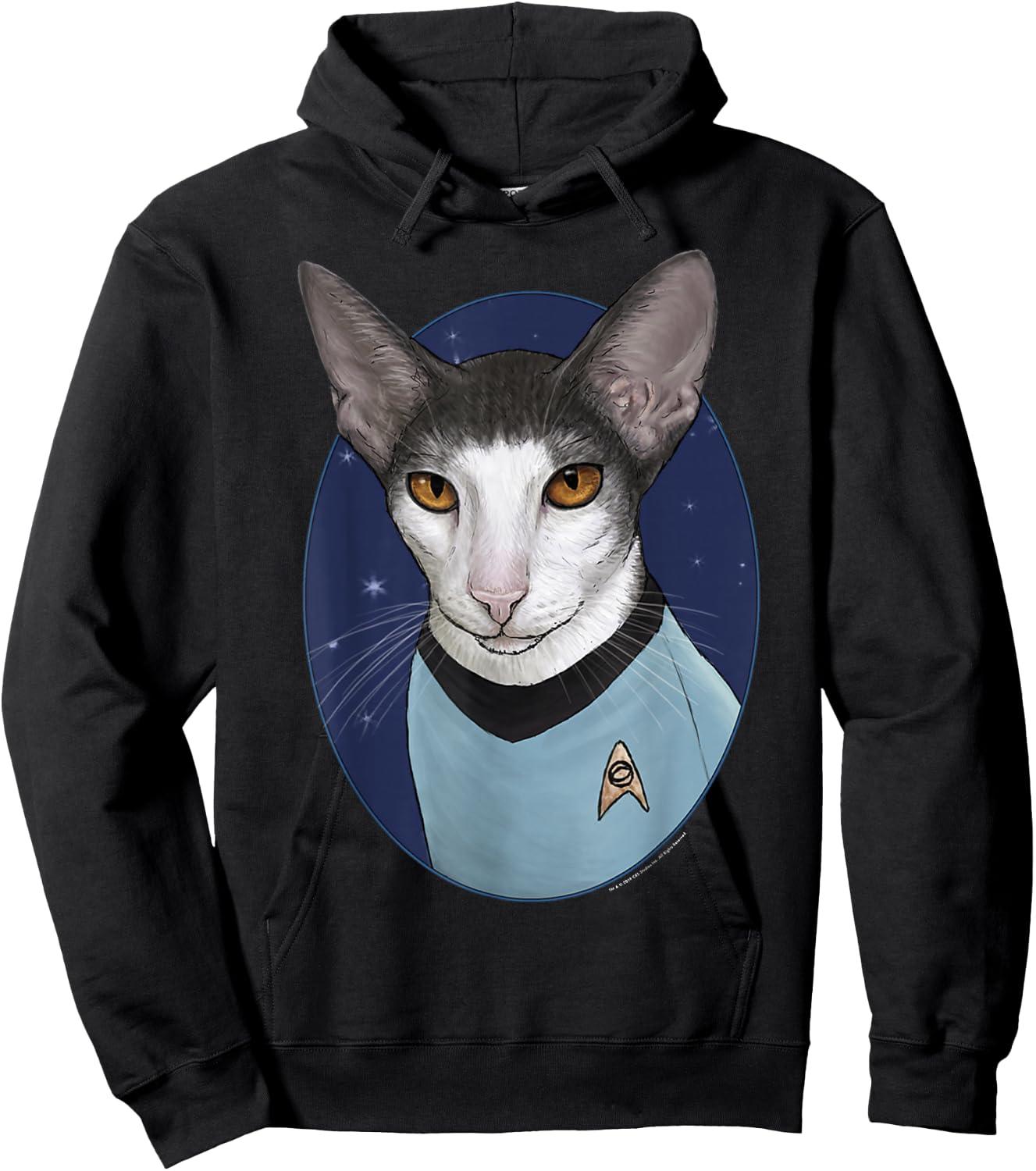 Star Trek: The Original Series Spock Cat Portrait Hoodie - Hoodie | Black