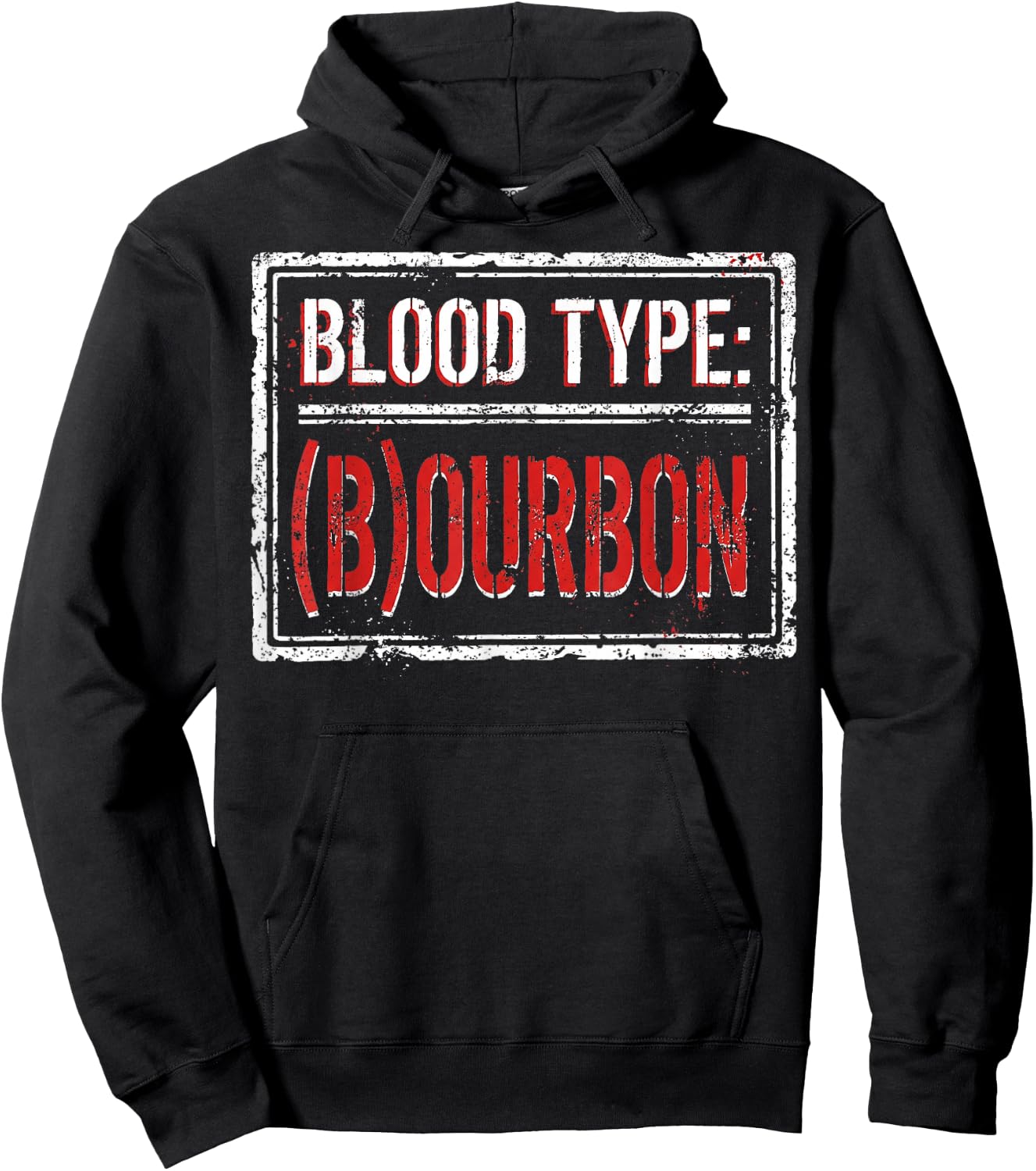 My Blood Type is Bourbon Funny Drinking Joke & Women Hoodie - Hoodie | Black