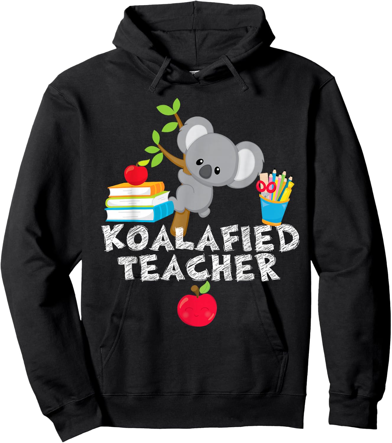 Koalafied Teacher Proud School Teacher Koala Cute Hoodie - Hoodie | Black