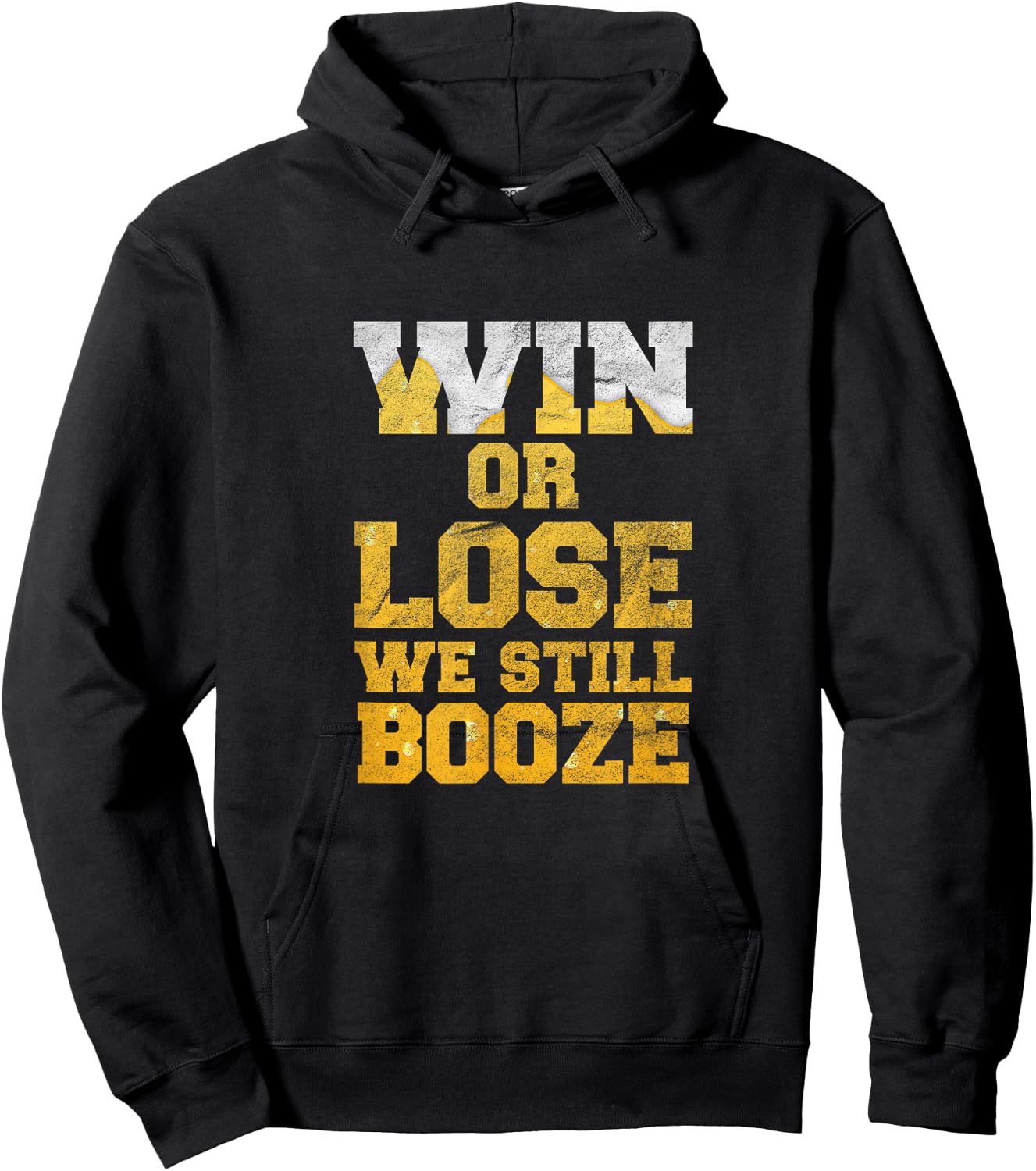 Win or Lose We Still Booze Game Day Party Hoodie - Hoodie | Black