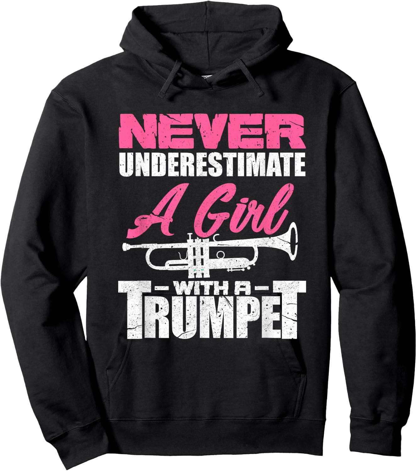 Trumpet Girl Funny Trumpet Player Marching Band Hoodie - Hoodie | Black
