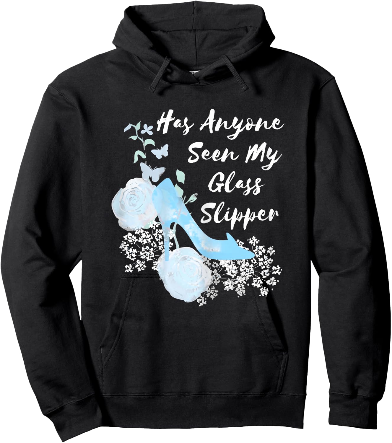 Disney Cinderella Glass Slipper Graphic Hoodie - Hoodie | Black
