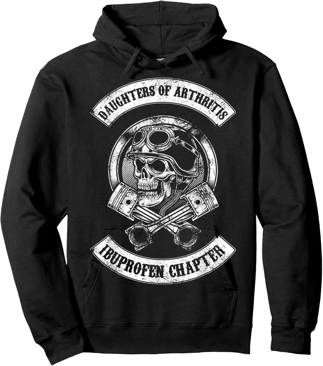 Daughters of Arthritis Ibuprofen Chapter biker Hoodie - Hoodie | Black
