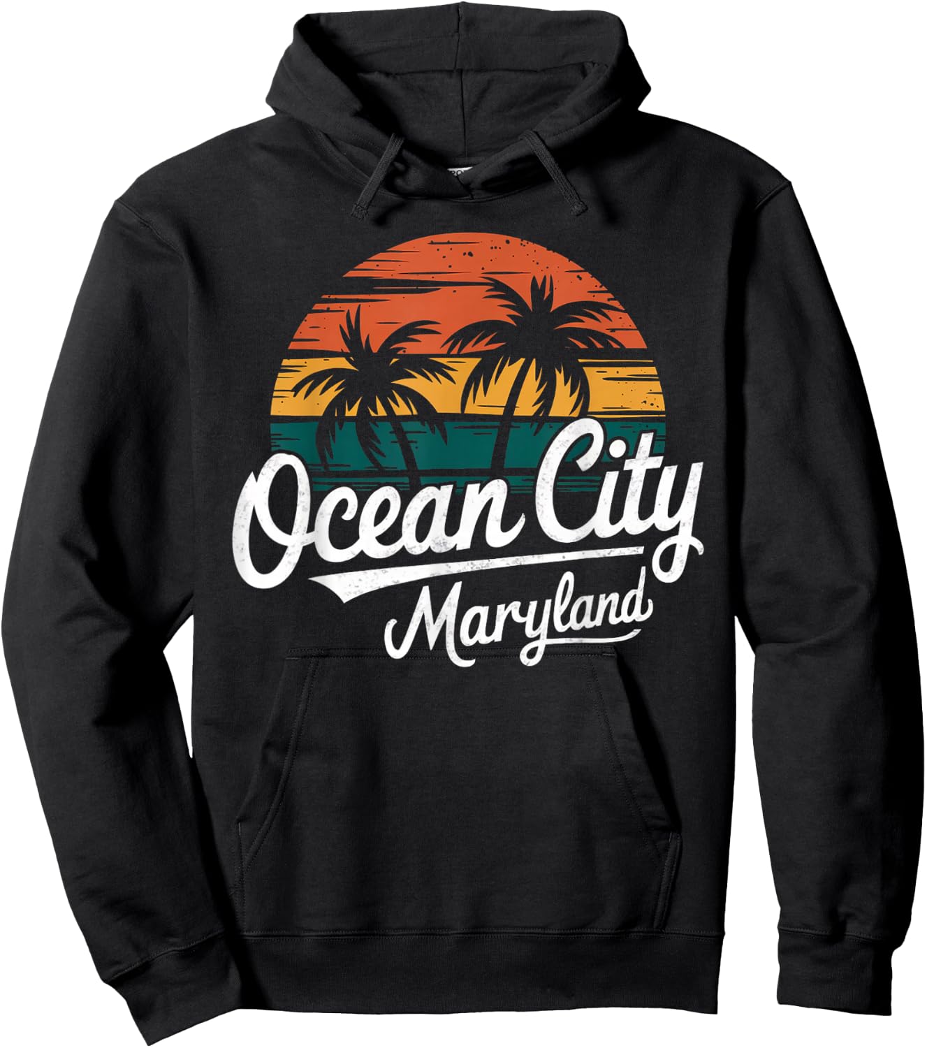 Ocean Beach City MD Maryland State Family Vacation Trip Hoodie - Hoodie | Black