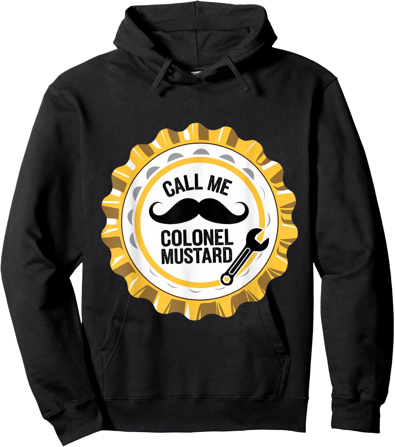 Colonel Mustard Funny Halloween Mustard Costume Hoodie - Hoodie | Black