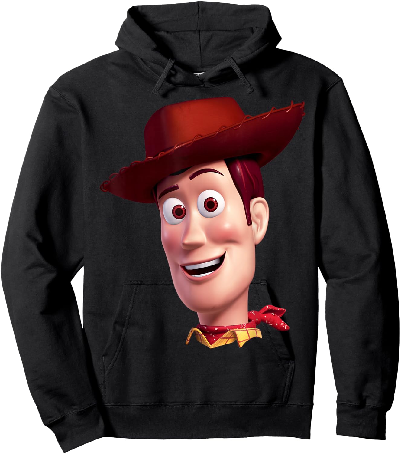 Disney Pixar Toy Story Woody Big Face Hoodie - Hoodie | Black