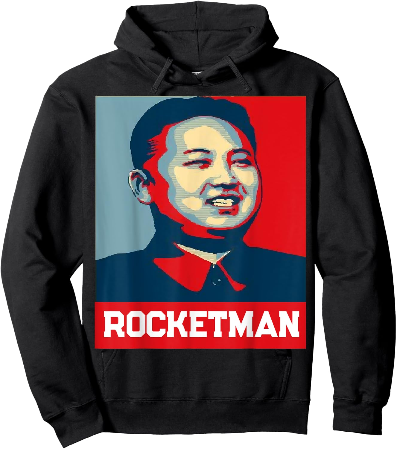 Kim Jong Un Rocket Man - Funny North Korea Shirt - -Adults - Black - Small - Short Sleeve - Classic Fit - Cotton Blend - Modern - Retro - Political Theme Hoodie - Hoodie | Black
