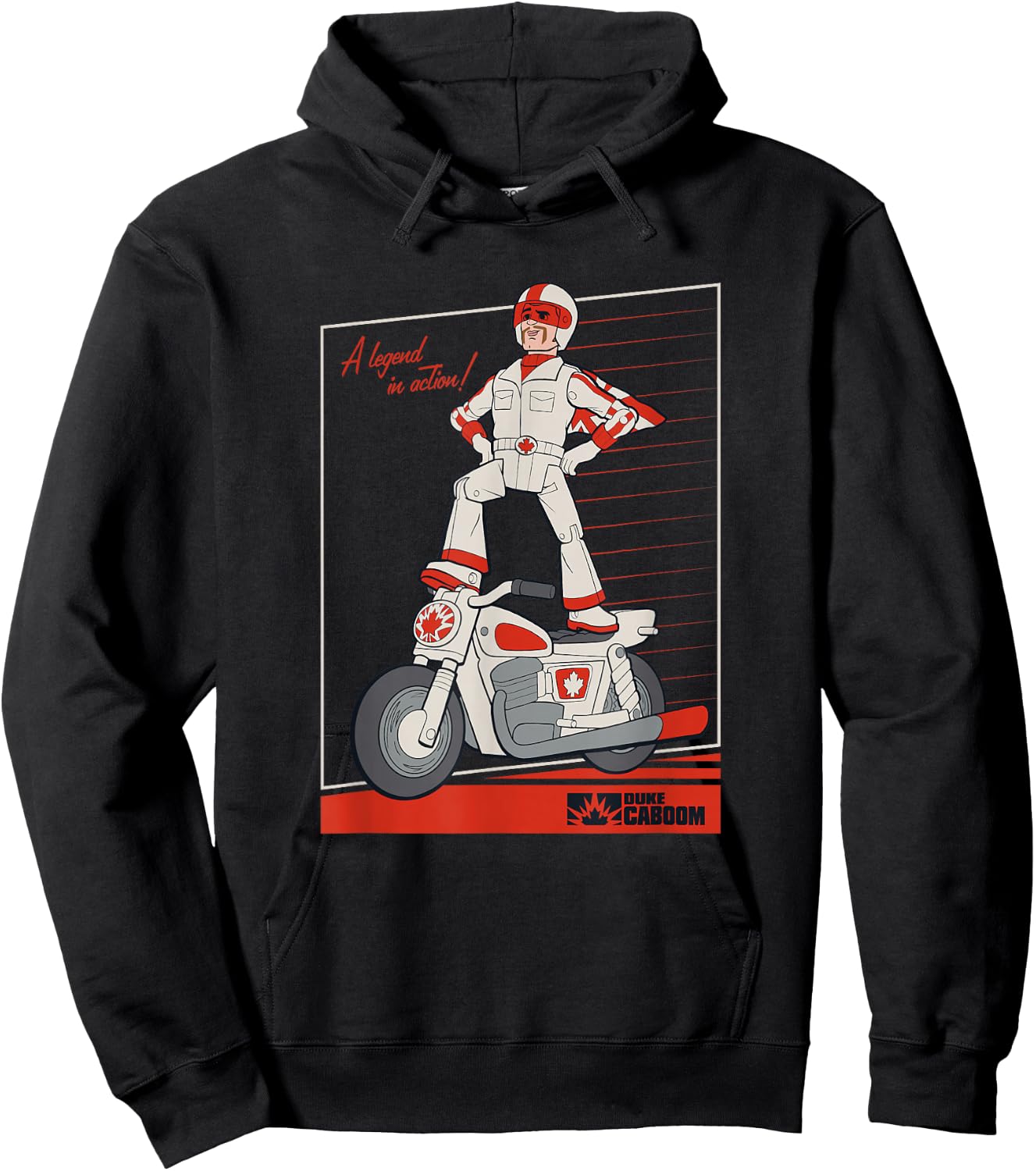 Disney Pixar Toy Story 4 Duke Caboom Legend Hoodie - Hoodie | Black