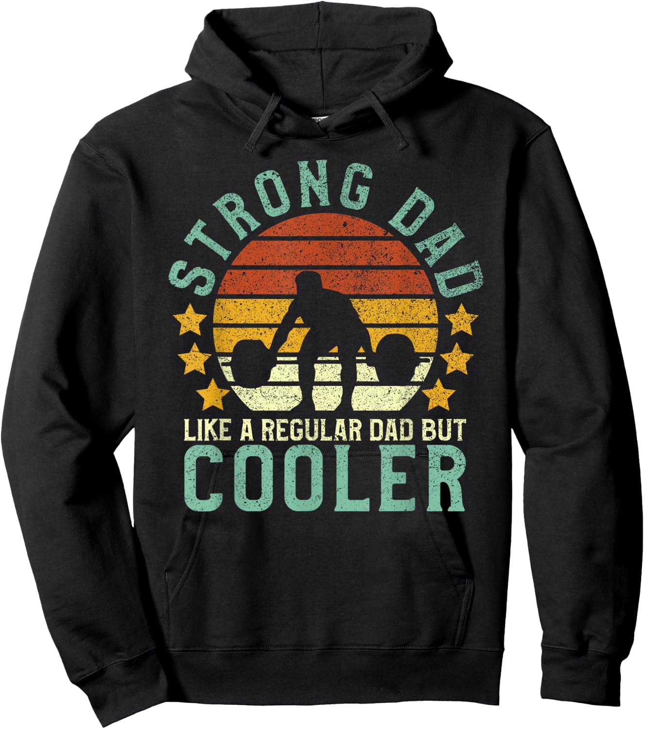 Strong Dad Workout | Weight Lifting Hoodie - Hoodie | Black