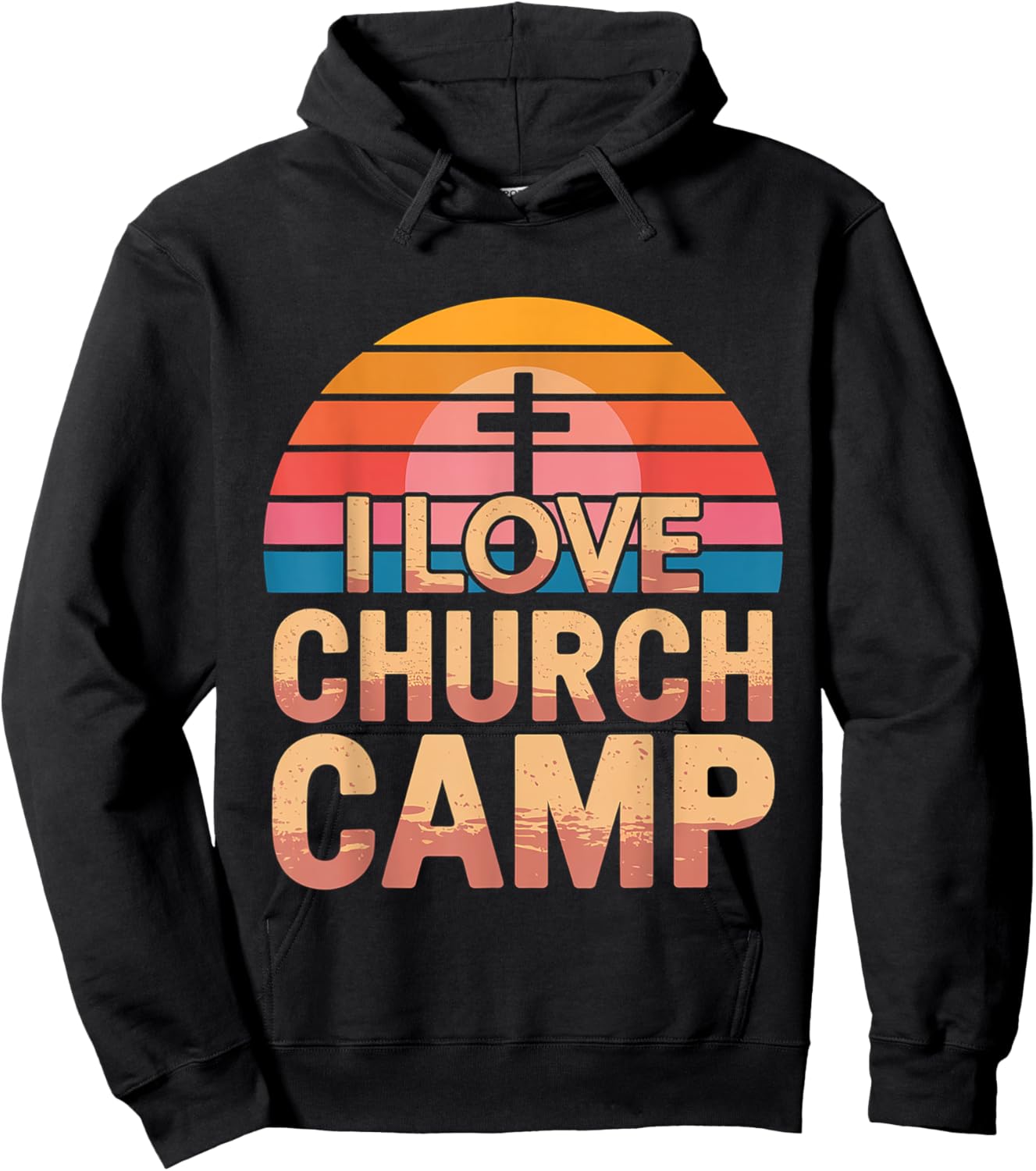 I Love Church Camp Faith Retreat Hoodie - Hoodie | Black