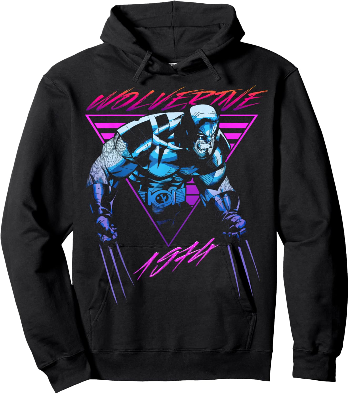 Marvel X-Men Wolverine Neon Retro Logan Hoodie - Hoodie | Black
