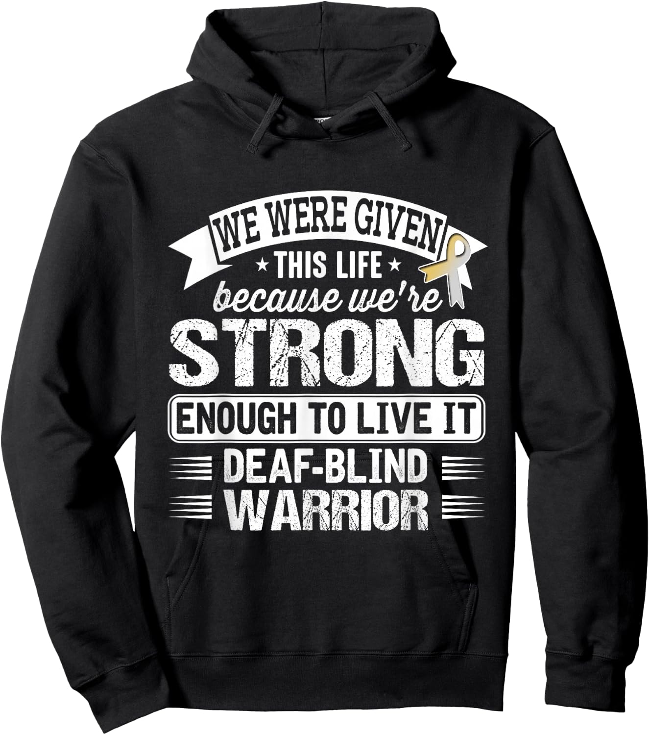 Deaf Blind Awareness T Shirt Hoodie - Hoodie | Black