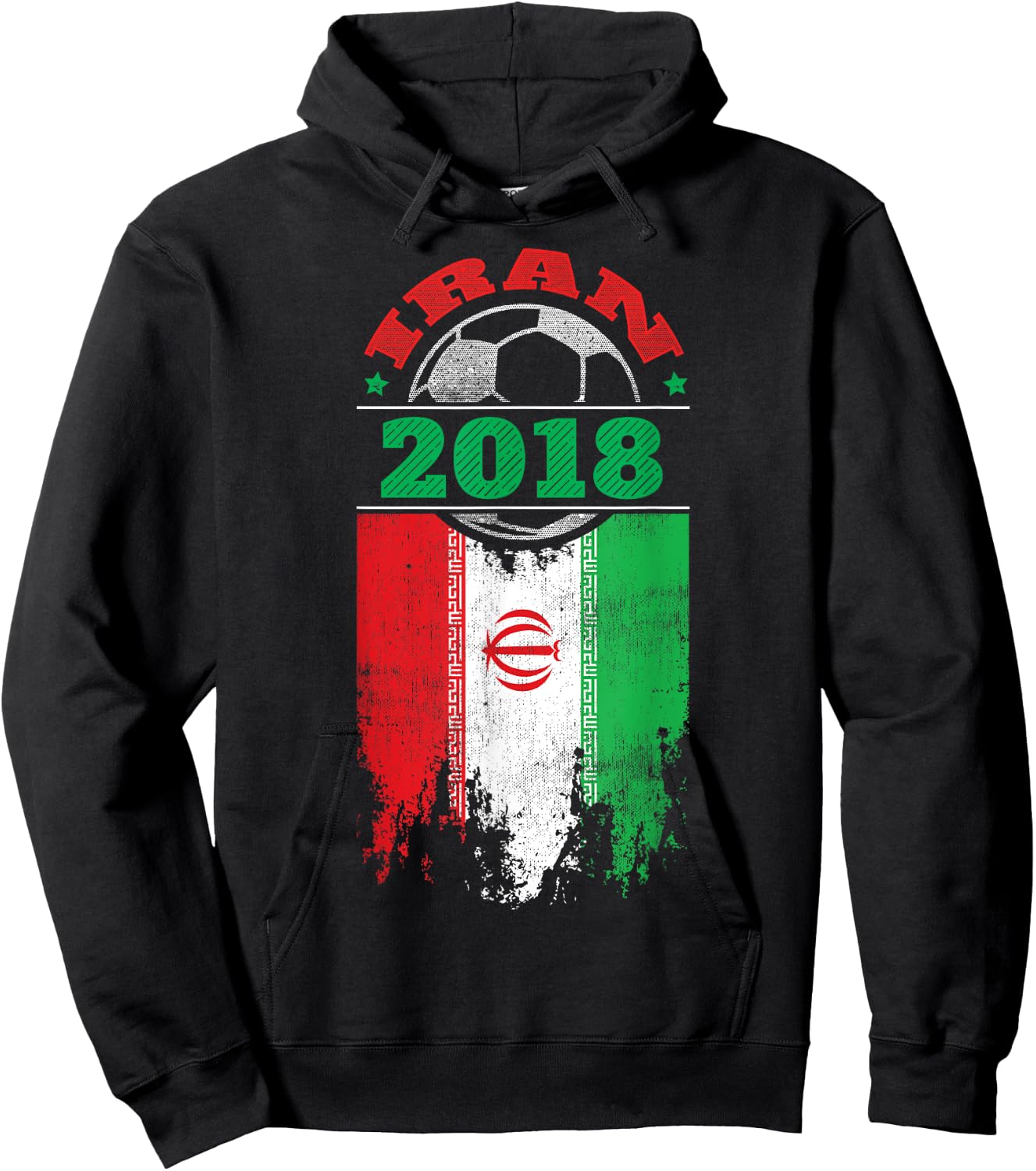 Iran 2018 Soccer Iranian Flag Shirt Fan Gift Hoodie - Hoodie | Black