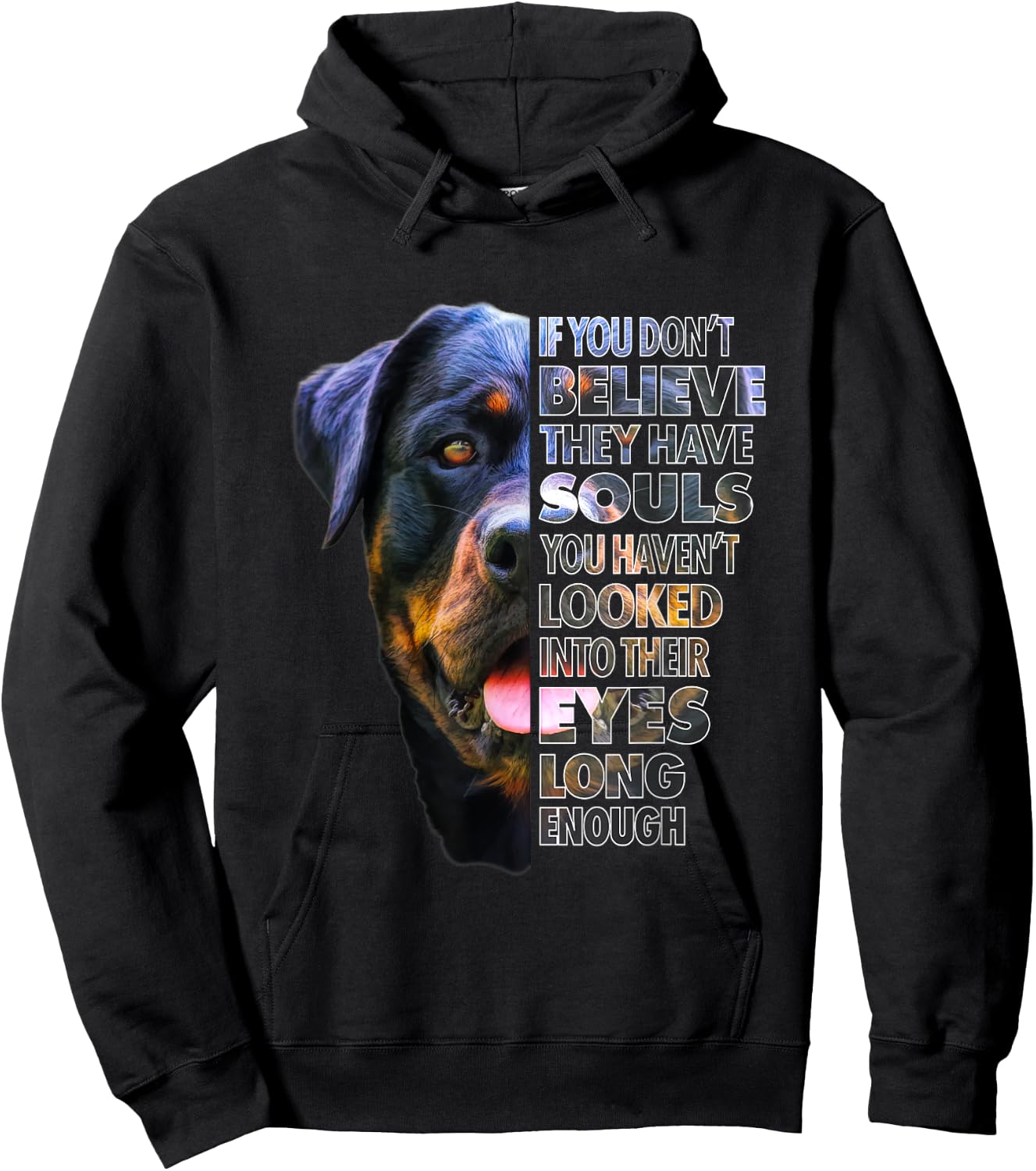 Rottweiler Soul I Love Rotties Dog Lover Hoodie - Hoodie | Black