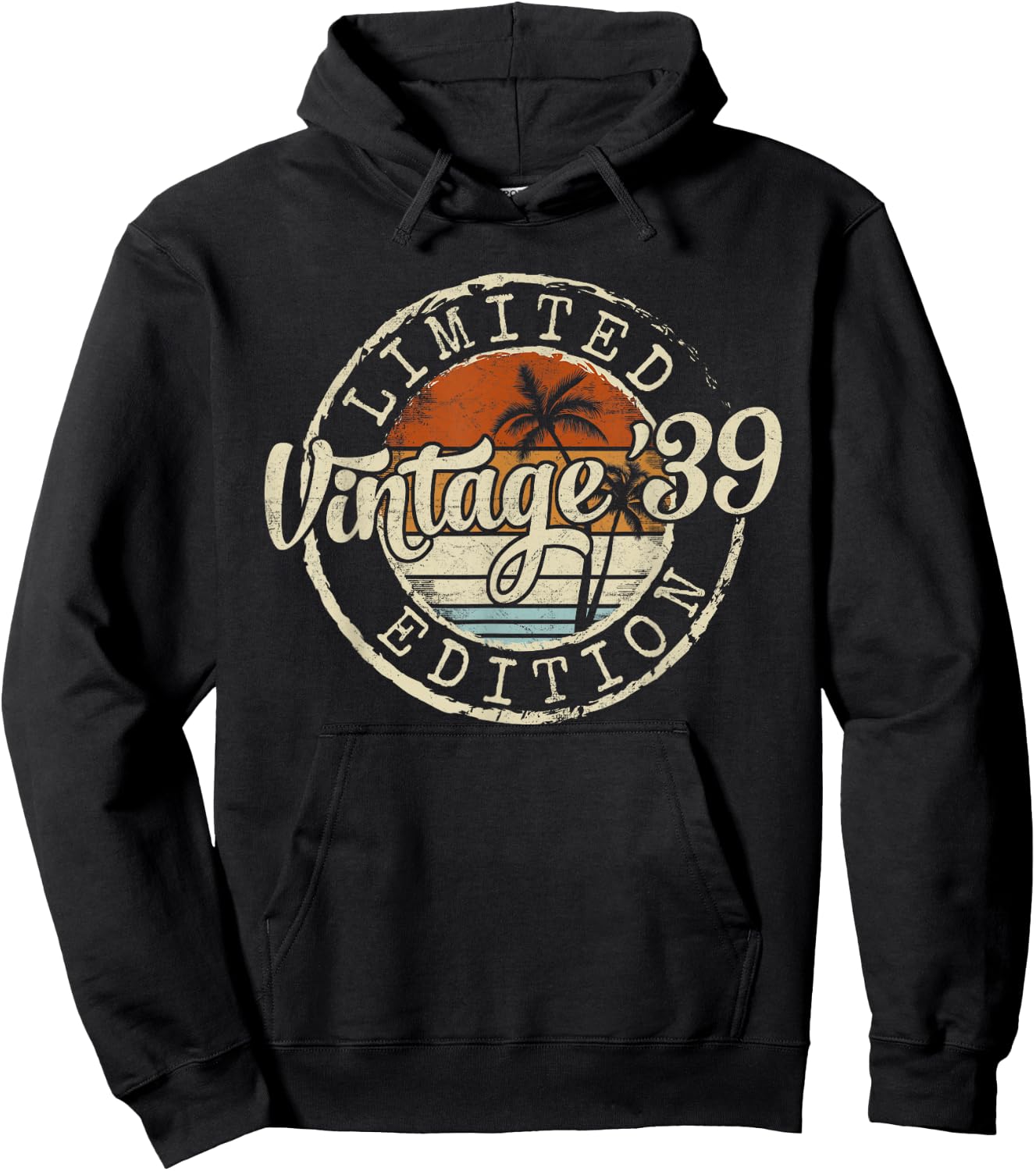 Vintage 1939 87th Birthday Gifts Women 87 Year Old Hoodie - Hoodie | Black