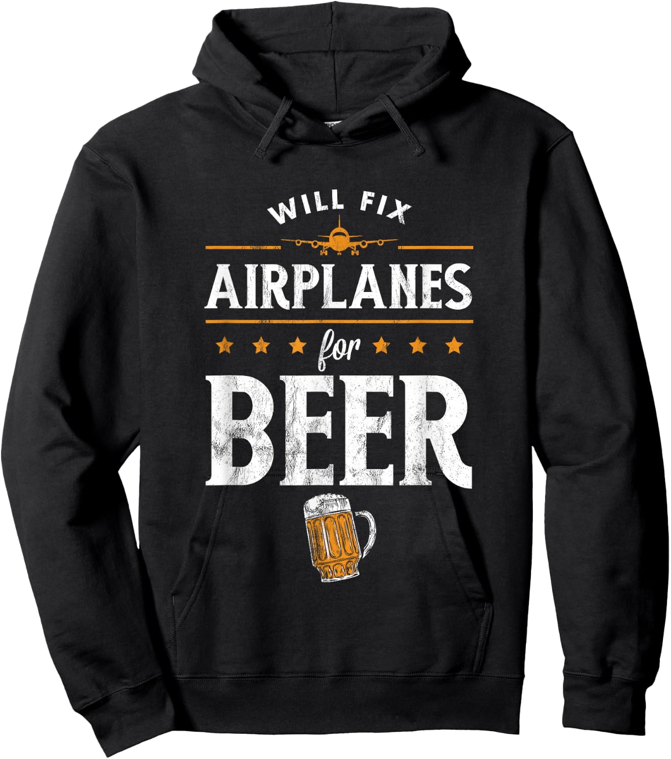 Aircraft Mechanic Will Fix Airplanes for Beer Hoodie - Hoodie | Black