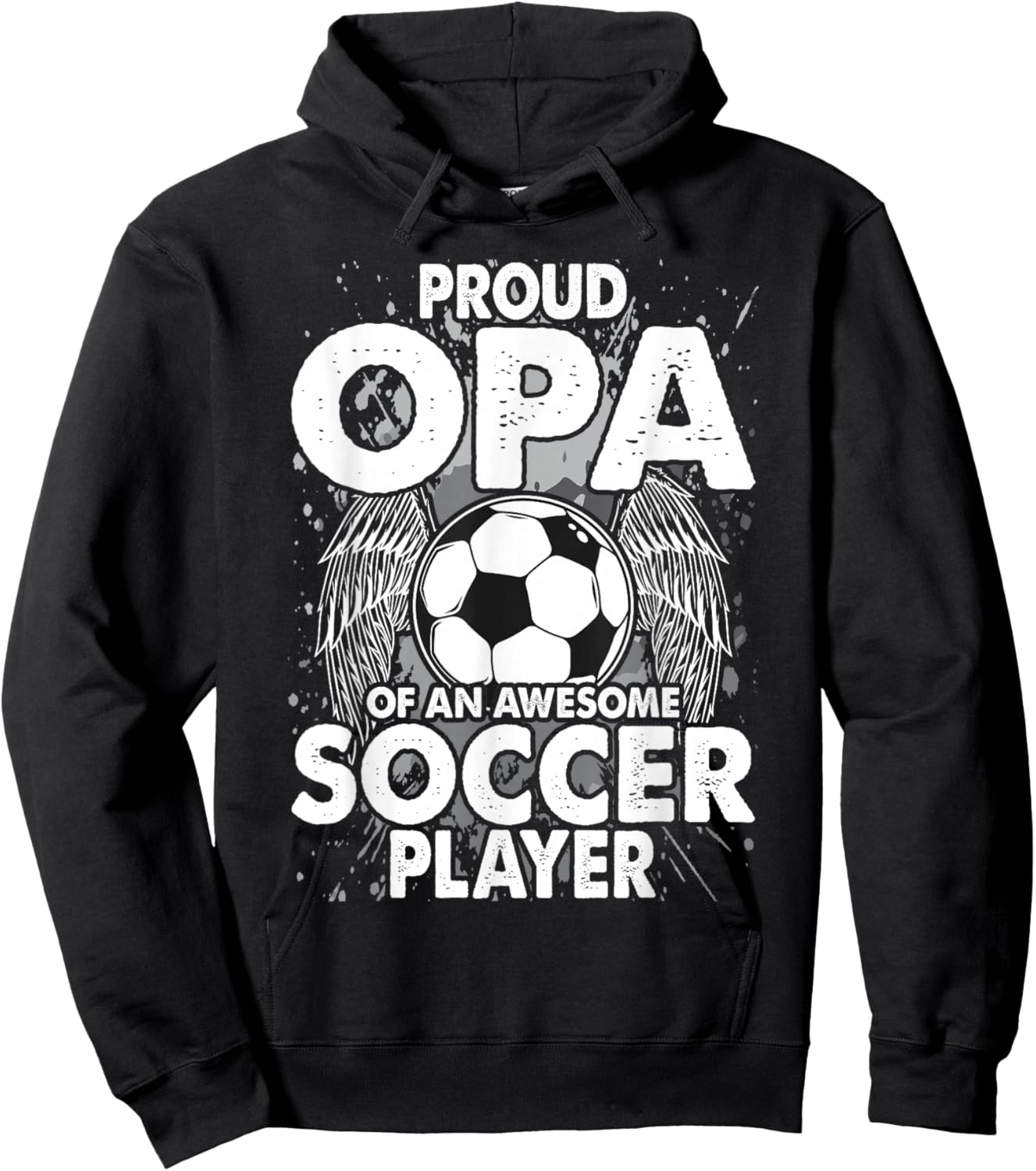 Proud Opa Of An Awesome Soccer Player Soccer Opa Hoodie - Hoodie | Black