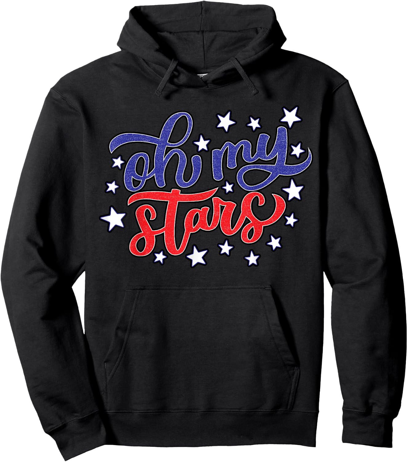 Southern Oh My Stars 4th of July Shirt Girls USA Patriotic Hoodie - Hoodie | Black