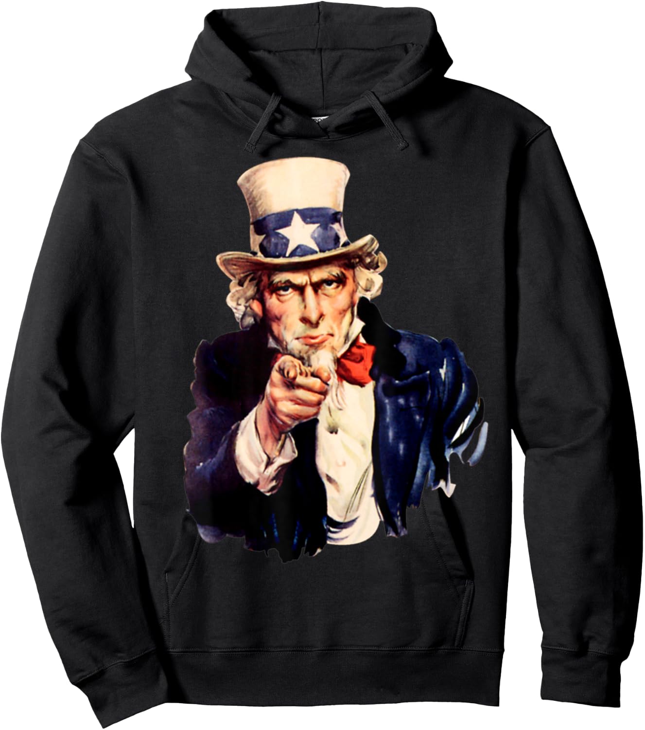 I want you - Uncle Sam FUN Hoodie - Hoodie | Black