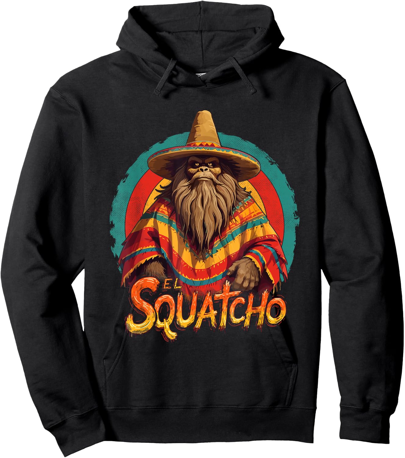 Bigfoot Sasquatch El Squatcho Hoodie - Hoodie | Black