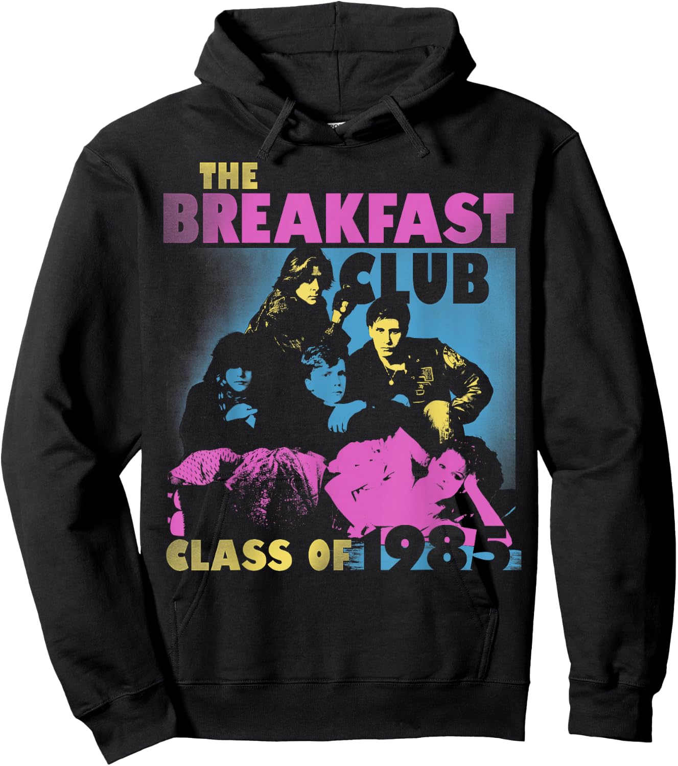 Breakfast Club Class of '85 Stencil Portrait Hoodie - Hoodie | Black