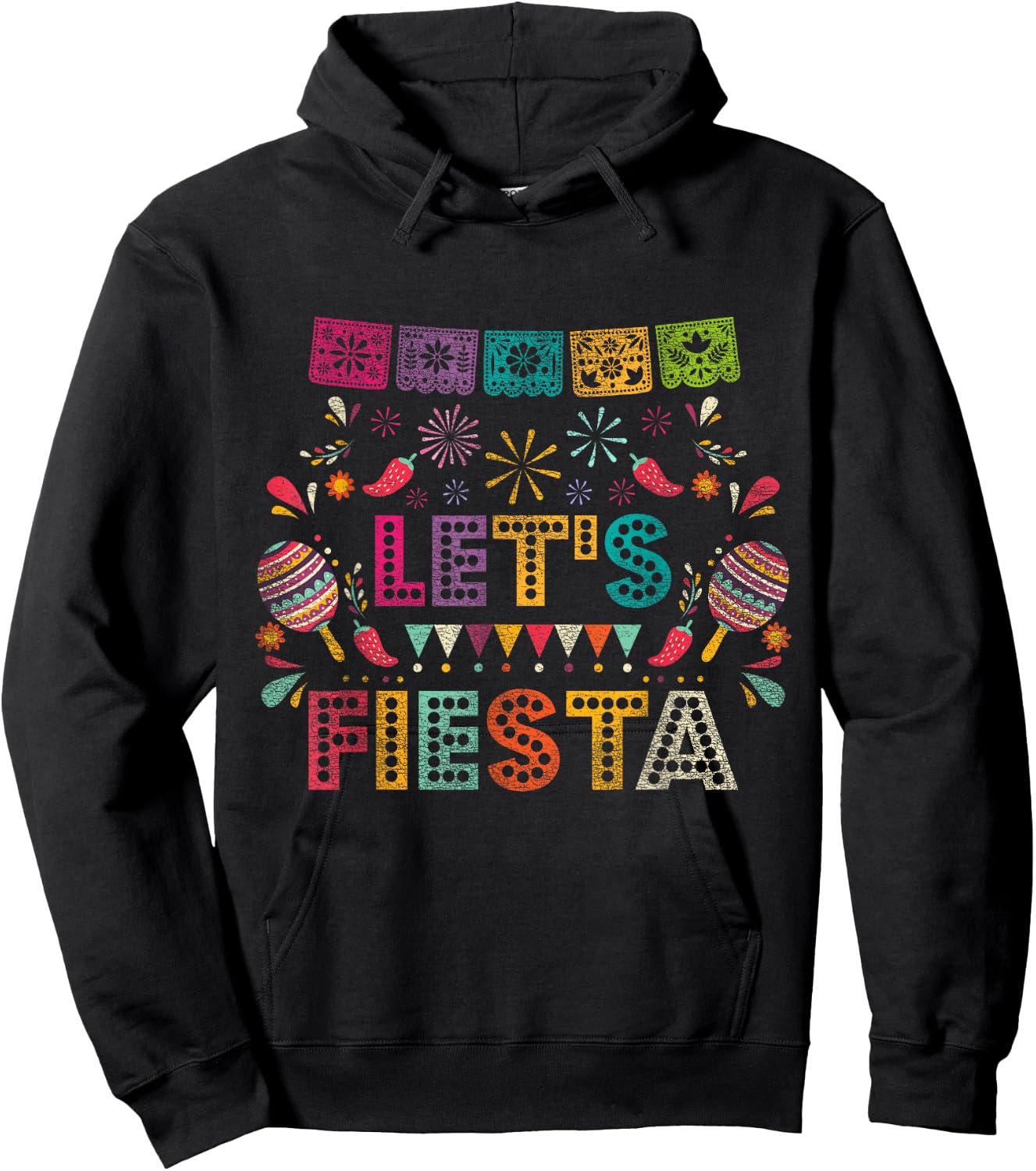 Lets Fiesta Mexico Hoodie - Hoodie | Black