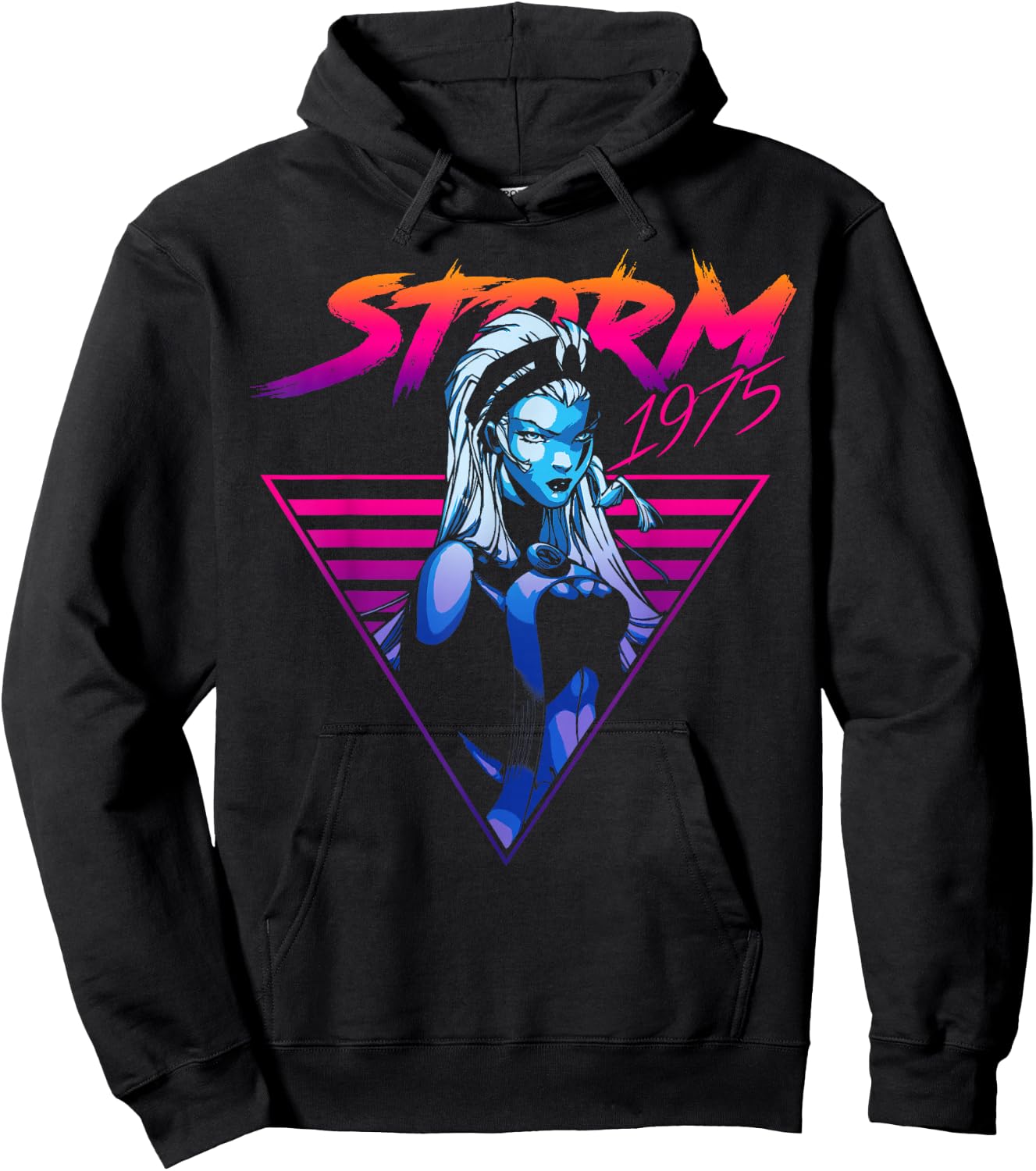 Marvel X-Men Storm 80's Retro Triangle Gradient Hoodie - Hoodie | Black