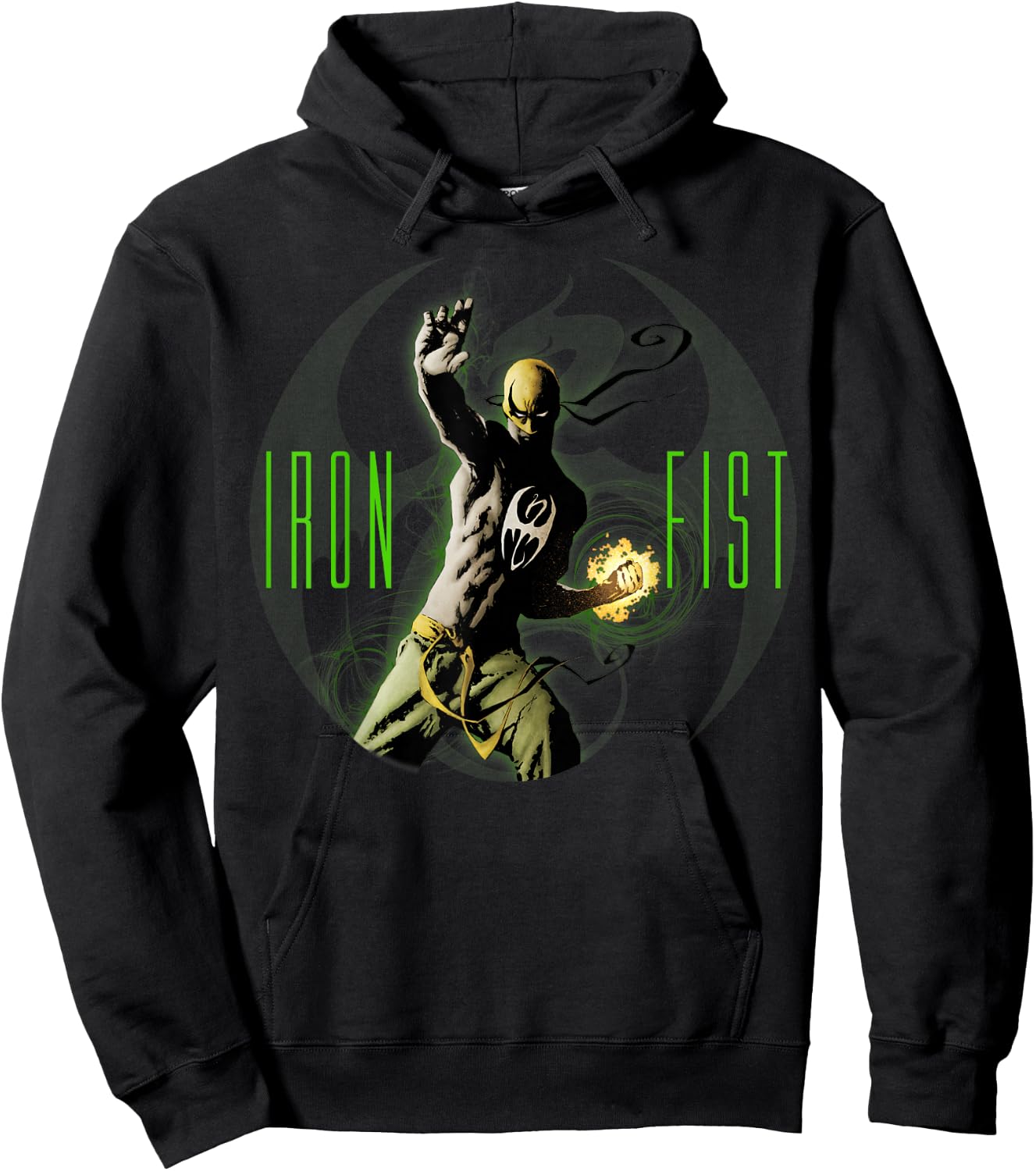 Marvel Iron Fist The Living Weapon Fist Power Up Hoodie - Hoodie | Black