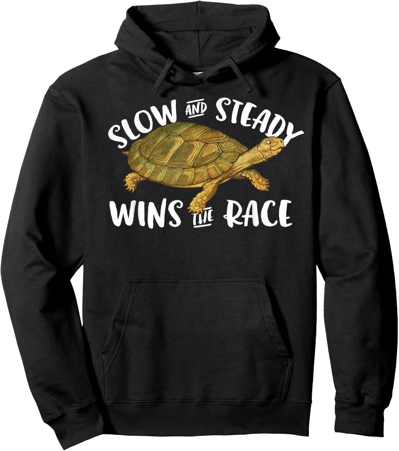 Slow and Steady Wins the Race Tortoise and the Hare Fable Hoodie - Hoodie | Black