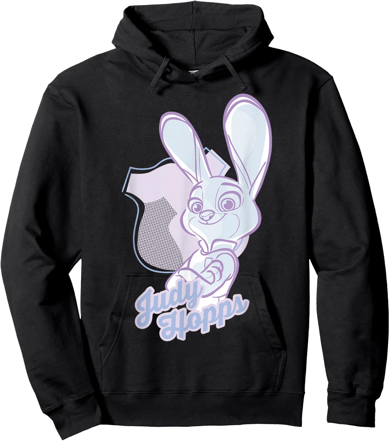Disney Zootopia Juddy Hopps Pastel Line Pop Graphic Hoodie - Hoodie | Black