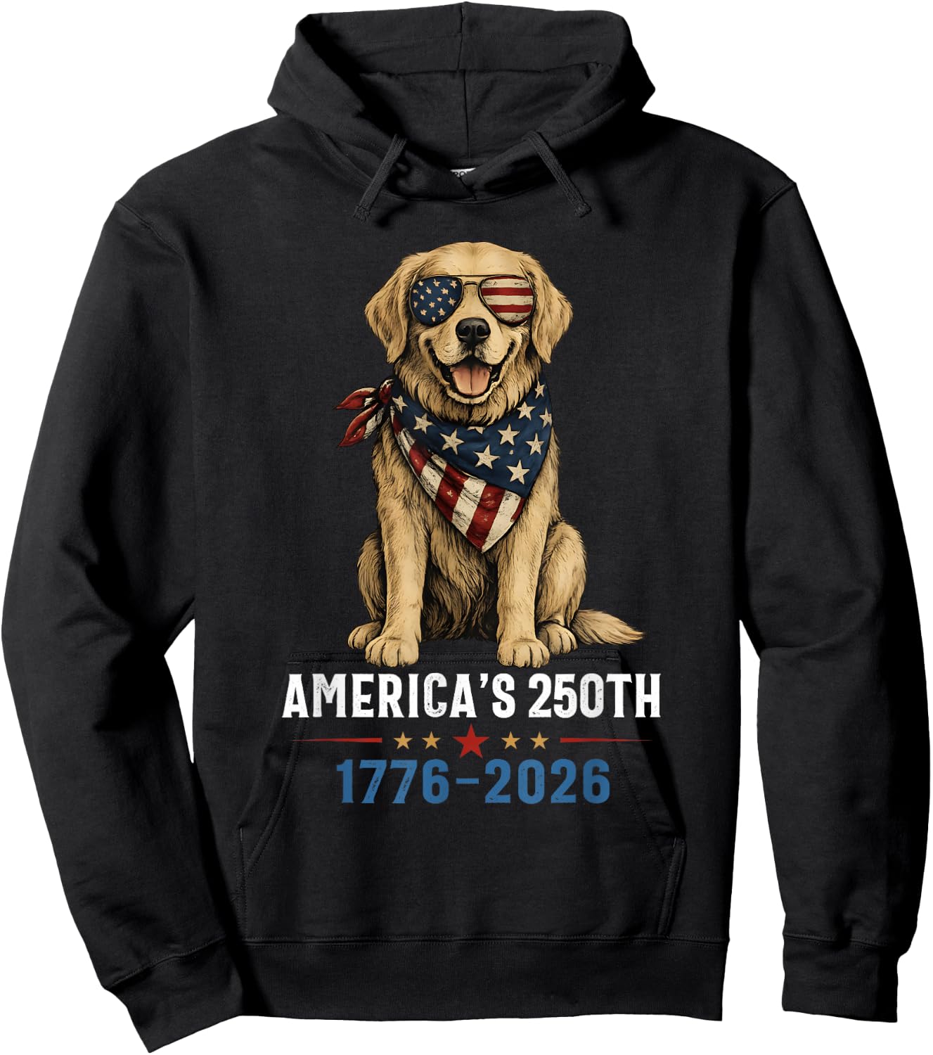 Labrador Retriever America's 250th Anniversary 1776 2026 Hoodie - Hoodie | Black