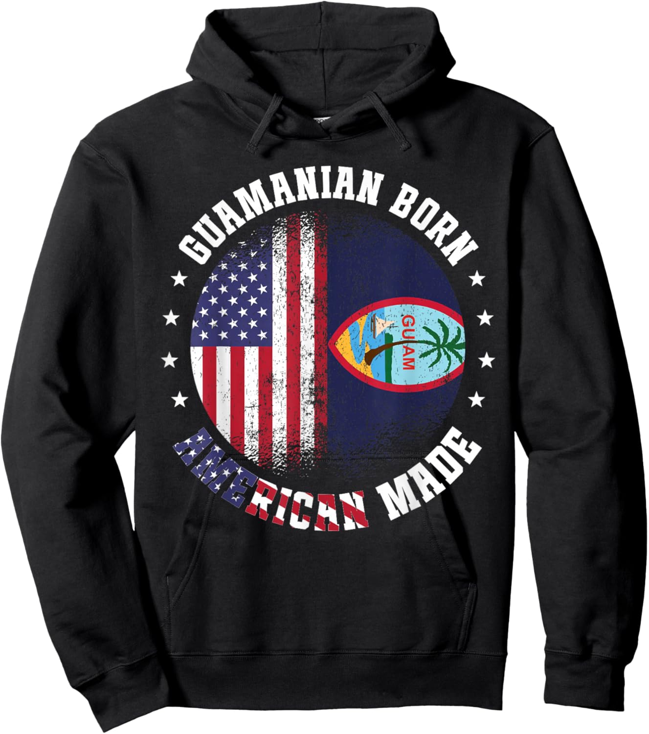 Guamanian Flag American US Flag Outfit for Guam Hoodie - Hoodie | Black