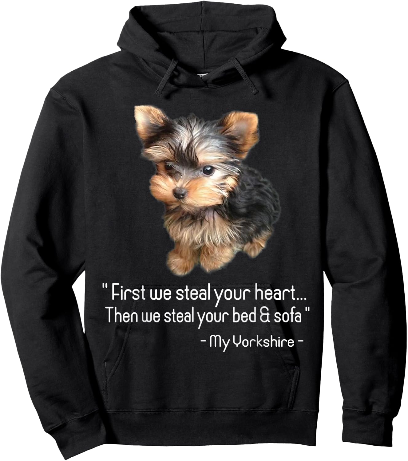 Yorkie Hoodie - Hoodie | Black