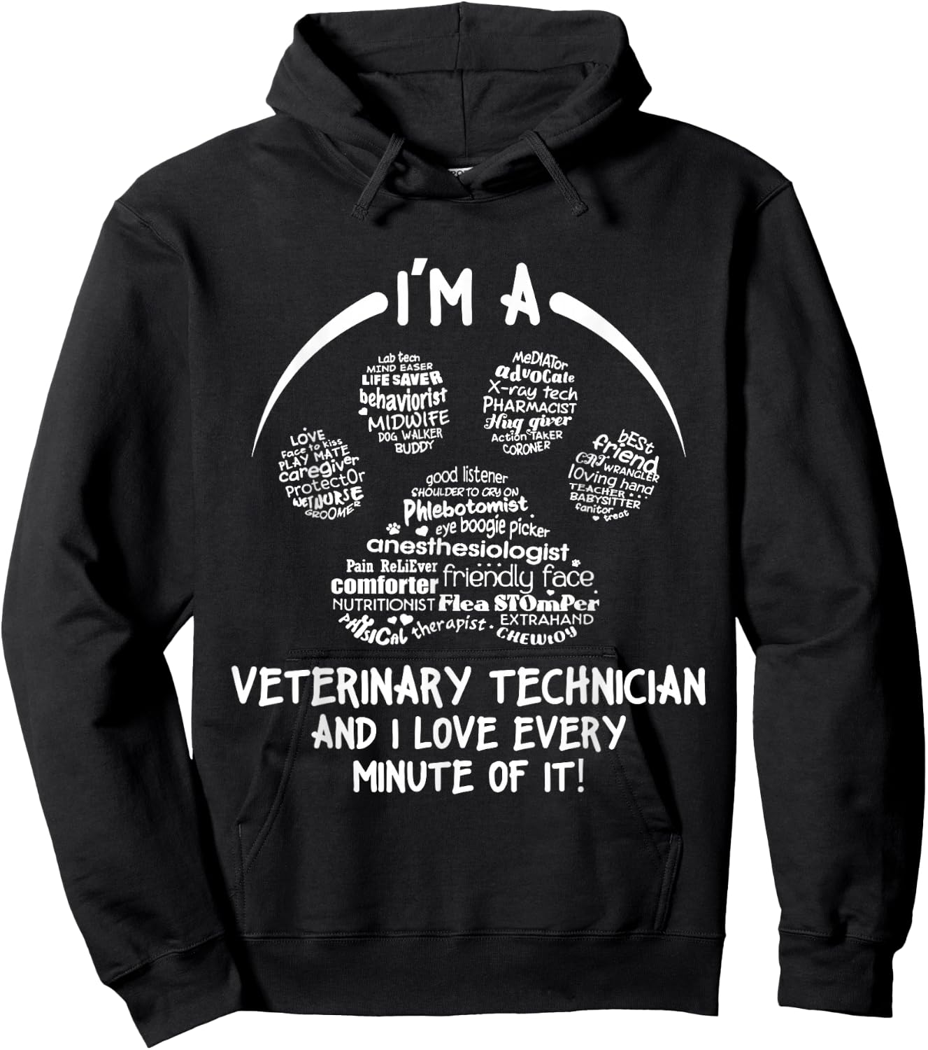 Veterinary Technician Appreciation Vet Tech Hoodie - Hoodie | Black