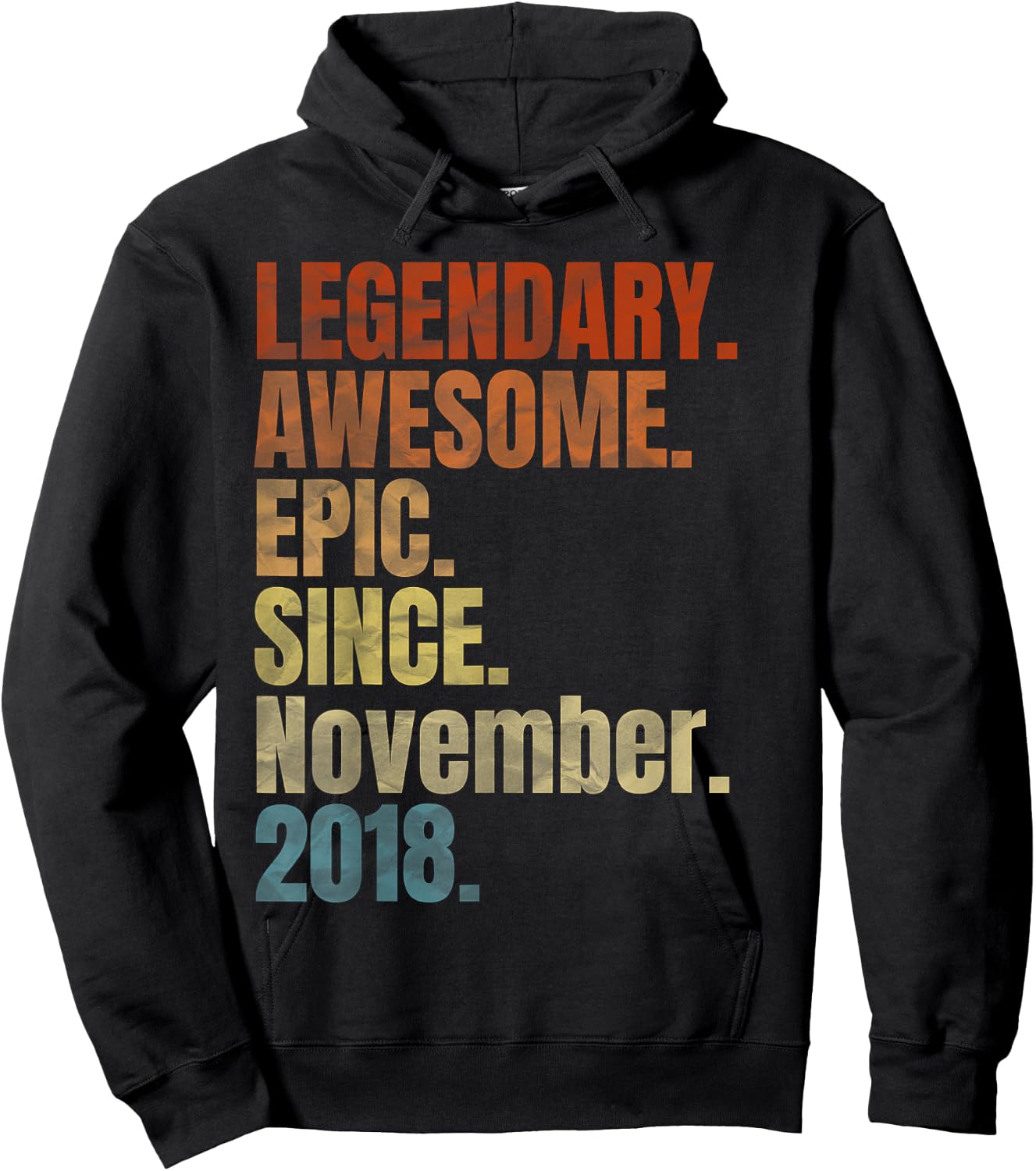 Retro Legendary Since November 2018 T Shirt 1 Years Old Hoodie - Hoodie | Black