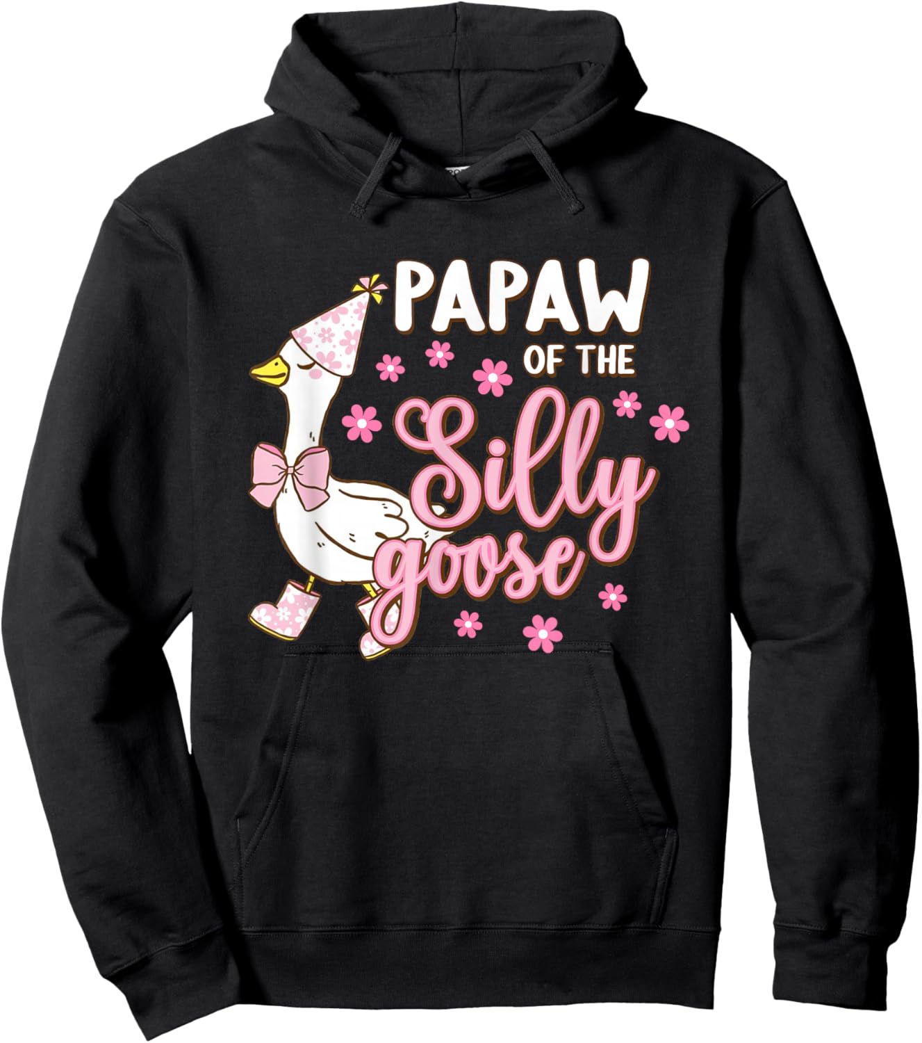 Papaw Of The Silly Goose First Birthday Family Matching Hoodie - Hoodie | Black